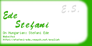 ede stefani business card